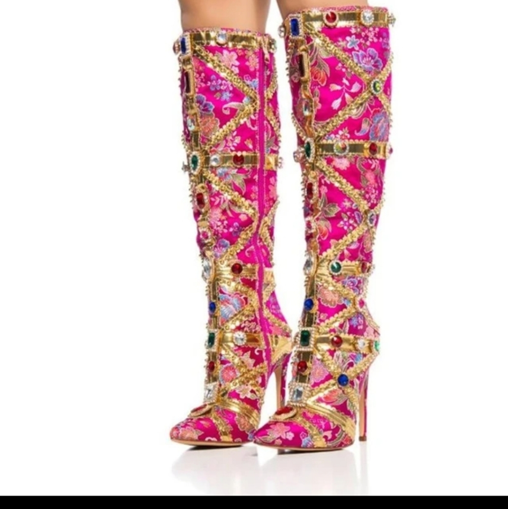 Gemstones heels boots